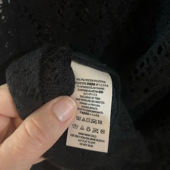 NWT Free People 2 fer 1 Black Comb Dress Size Small - Picture 10 of 10